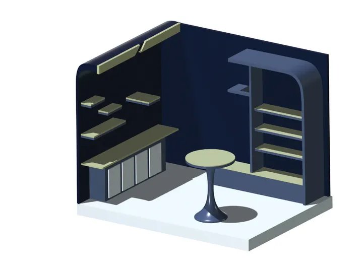 Minimalist 3D Fashion Booth