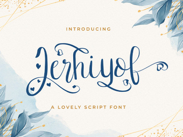 Jerhiyof - Lovely Script Font preview picture