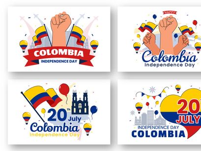 10 Colombia Independence Day Illustration
