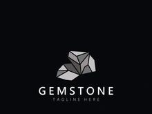 Gemstone logo design for jewelry Mineral pictogram collection emerald