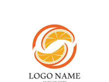 Orange logo design vector icon illustration design