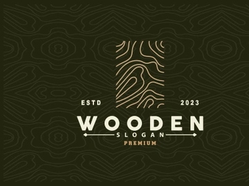 Wood Logo, Wood Fiber Bark Layer Vector preview picture