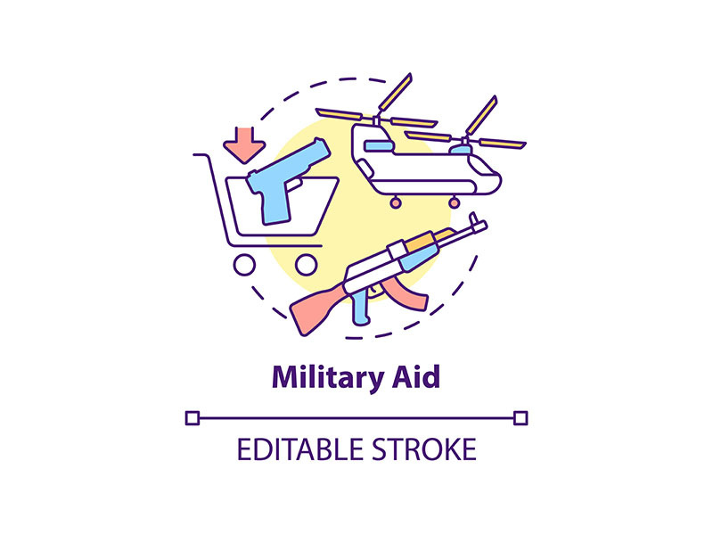 Military aid concept icon