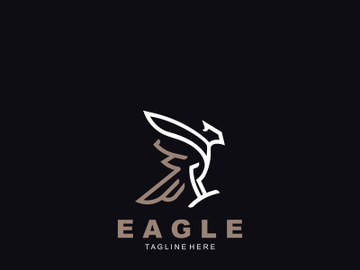 Eagle Bird Logo, Falcon Flying Soaring Geometric Logotype concept symbol design preview picture