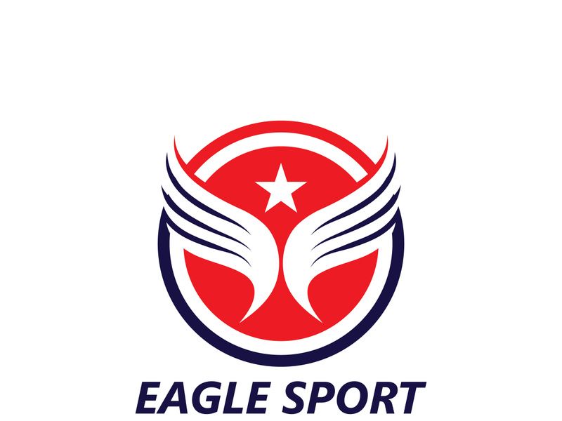 Eagle wing logo design vector image template