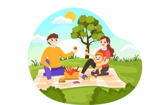 15 Summer Holiday Picnic Illustration