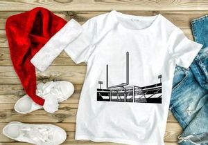 American football stadium goal post and empty bleachers illustration