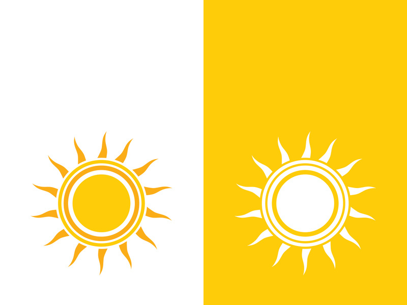 Sun vector illustration icon logo template design