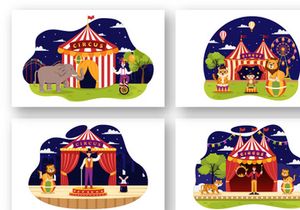 12 Circus Show Illustration