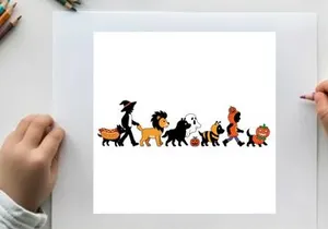 The lion king silhouette of characters walking in line