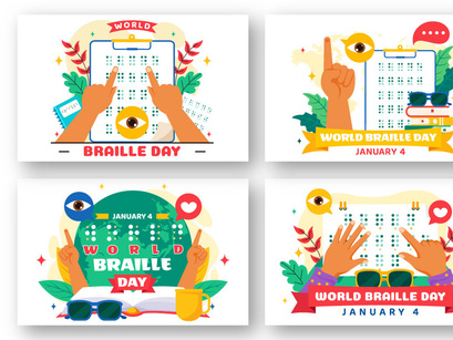 12 World Braille Day Illustration