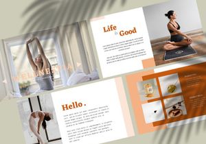 WELLNESTIA | Yoga Modern Retro Pastel PowerPoint Template