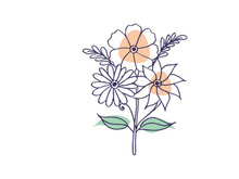 Line Art Flower, Wall Art and Decoration