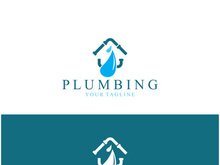 Plumbing logo vector design template. water pipe logo design.Leaking water logotype,Design Concept, Creative Symbol, Icon