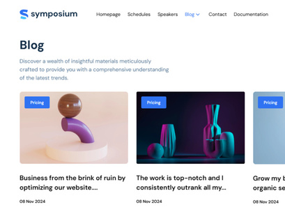 Symposium Free NextJs Website Template