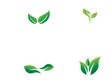 Natural green leaf logo