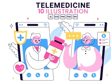 10 Telemedicine Illustration preview picture