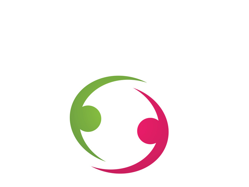 Family care and Community, network social icon logo
