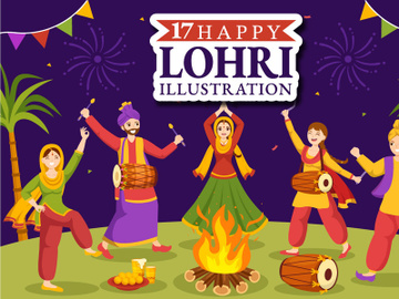 17 Happy Lohri Festival Illustration preview picture