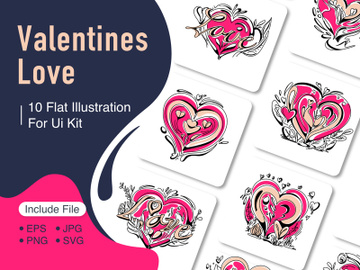 Flat Illustration Valentine's Love preview picture