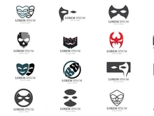 Mask hacker logo vector