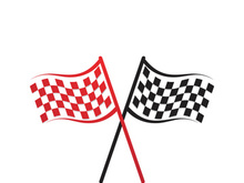 Race flag icon, simple design illustration vector