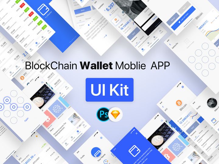 Blockchain Wallet Moblie APP UI Kit preview picture