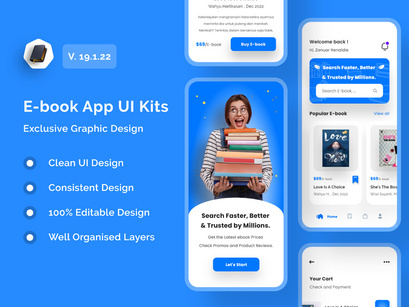 E-book App UI Kit Template