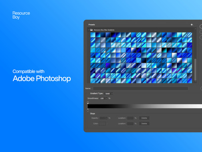 Free 200 Blue Photoshop Gradients
