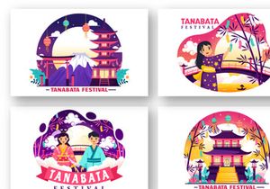 10 Tanabata Japan Festival Illustration