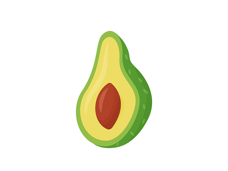 Avocado cartoon vector illustration
