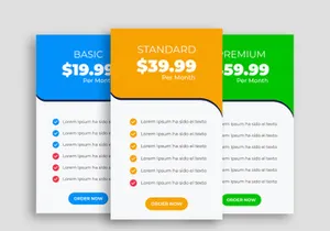 Pricing Table UI Elements Design Ver-1