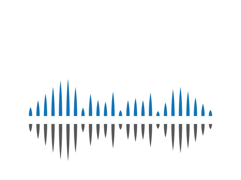 Sound waves vector illustration design template