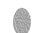 Digital fingerprint vector illustration logo icon