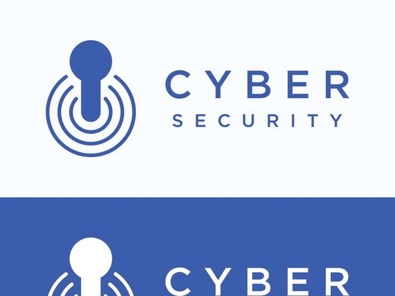 Creative design of technology digital cyber security logo with modern shield and key protection concept. Logo for business, digital and technology.