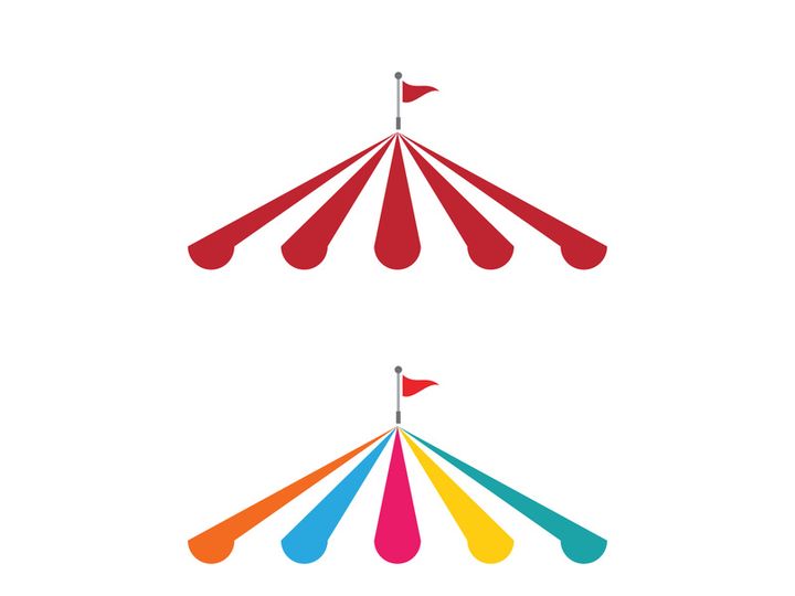 Circus element icon illustration