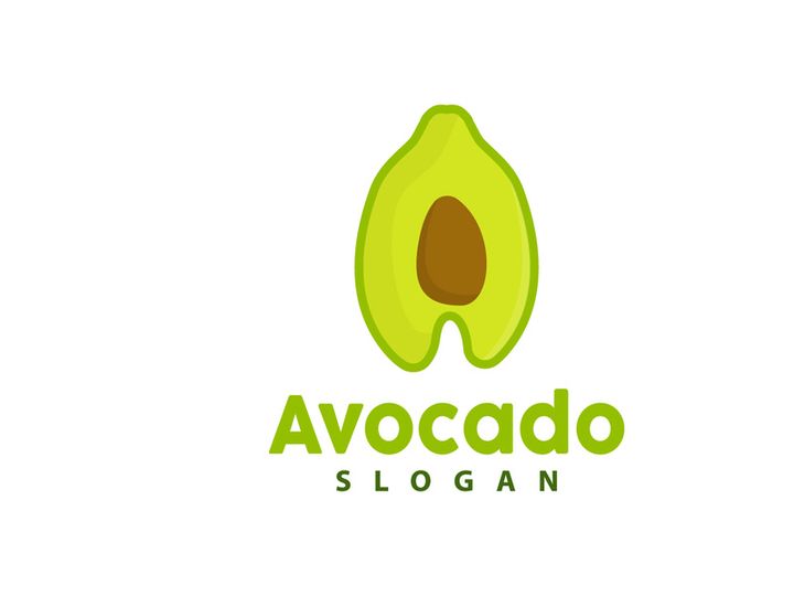 Avocado Logo, Fresh Fruit Vector Symbol Icon Design