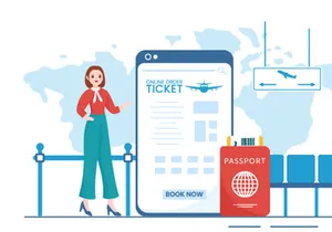 11 Online Travel Ticket Store Illustration