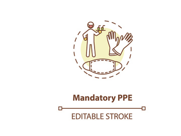 Mandatory PPE concept icon preview picture