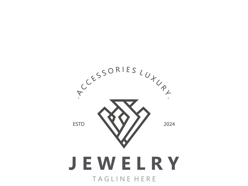 Jewelry Logo Template Design, diamond shop, accessories fashion Design, simple icon