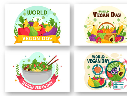 10 World Vegan Day Illustration