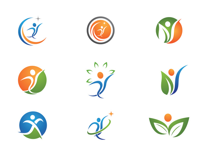 Human character logo sign