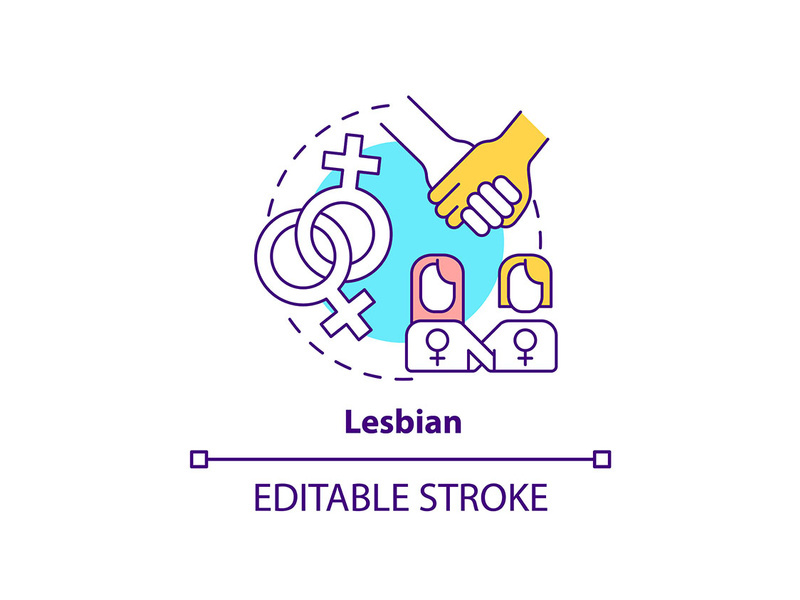 Lesbian concept icon