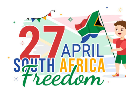 14 Happy South Africa Freedom Day Illustration