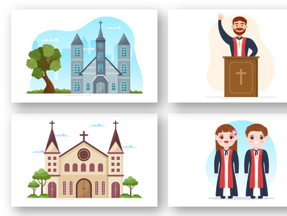 10 Lutheran Church and Pastor Illustration