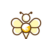 Bee icon design illustration