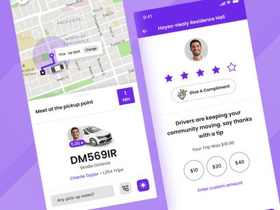 Taxi booking mobile app UI Design ( Volume 1 )