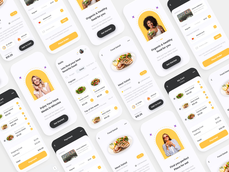 Food Delivery App UI Kit Design