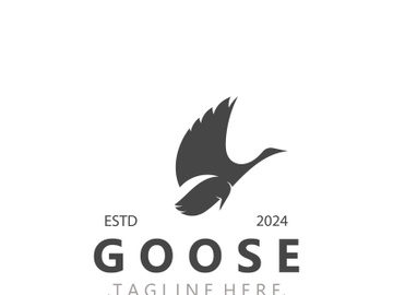 Animal Goose bird nature logo with modern style inspiration. premium design preview picture