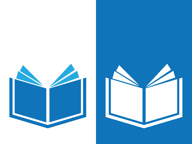Digital book logo technology vector icon design